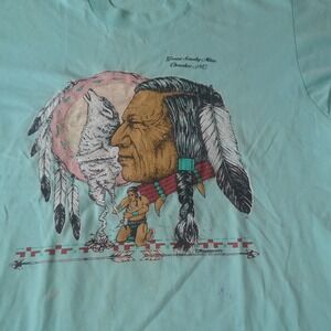 Cherokee North Carolina Native American Indian T-Shirt L Great Smoky Mountains